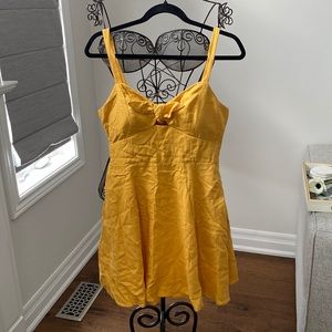 Speechless mustard yellow dress. Linen and rayon mix. BNWT